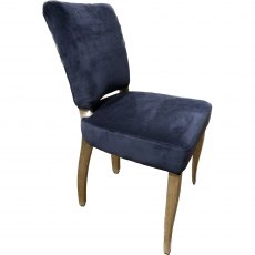 Paris Dining Chair in Indigo Velvet