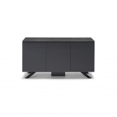 Hera Three Door Ceramic-Top Sideboard in Grey Lacquer