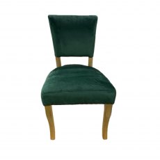 Parisian Velvet Dining Chair in Forest Green