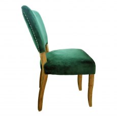 Parisian Velvet Dining Chair in Forest Green