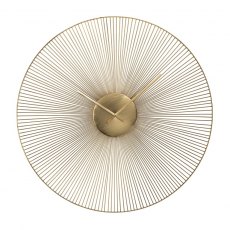 Gold Spoke Wall Clock 90cm