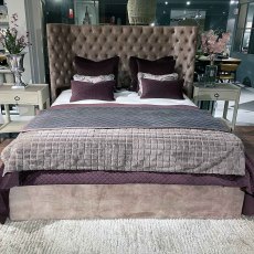 Athens Kingsize Bedstead in Savannah Mocha Velour