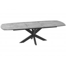 Phoenix Extending Dining Table in Ceramic - Silver