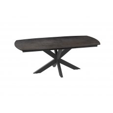 Phoenix Extending Dining Table in Ceramic - Dark Steel