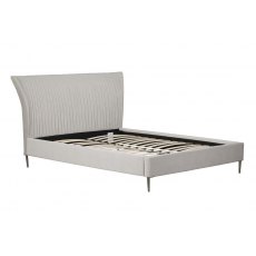 Avante Silver Pleated Velvet Bedstead