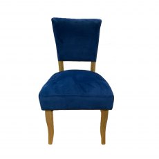 Parisian Velvet Dining Chair in Royal Blue