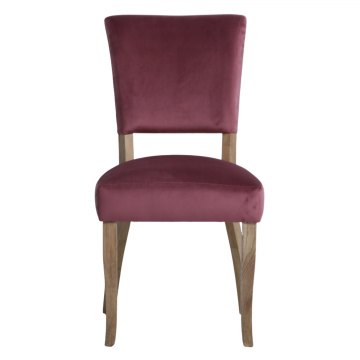 Paris Velvet Dining Chair in Burgundy