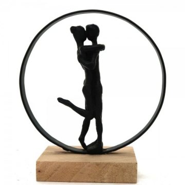 Loving Couple on Wooden Plinth Loving Couple on Wooden Plinth