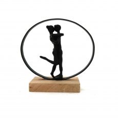 Loving Couple on Wooden Plinth
