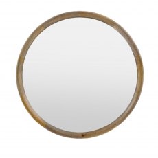 Lyon Small Solid Wood Round Mirror