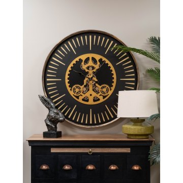 Millennium Wall Clock with Centre Moving Cogs