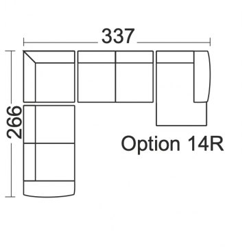 Grand Option 14R - Chaise Corner Group RHF