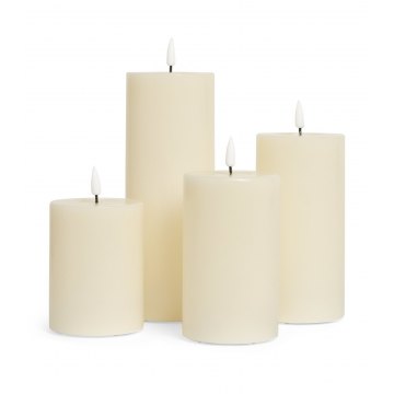 Dansk Cream Real Flame™ LED Wax Candle Gift Box (Set of 4) with Remote
