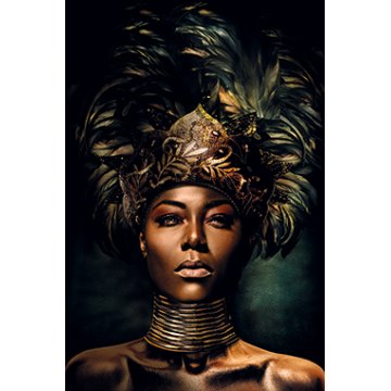 Mystique Queen - Photo Art on Dibond  - Gold Frame