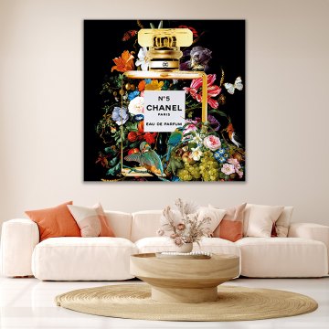 Fleur de Chanel (Part II) - Photo Art on Framed Plexiglass - Gold Frame