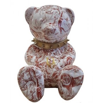 Bear D. Animal Print Brown 32cm Art Piece