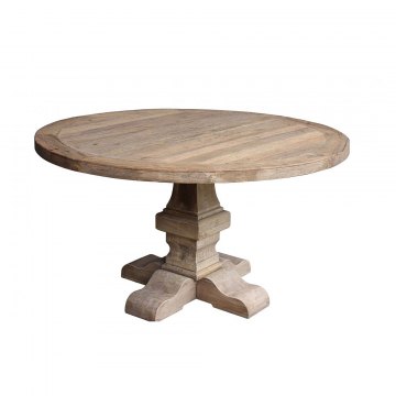 Jackson Bay Classic Pedestal Base Round Table in Reclaimed Oak