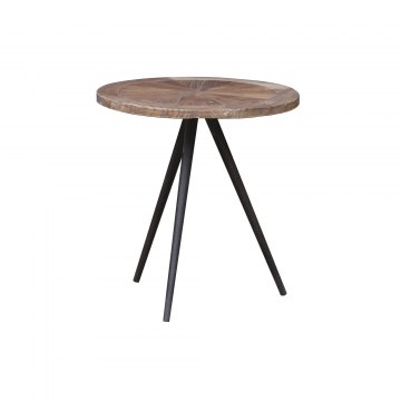 Jackson Bay Parquet Top Round Side Table