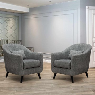 Richard Accent Chair with Black Wooden Feet