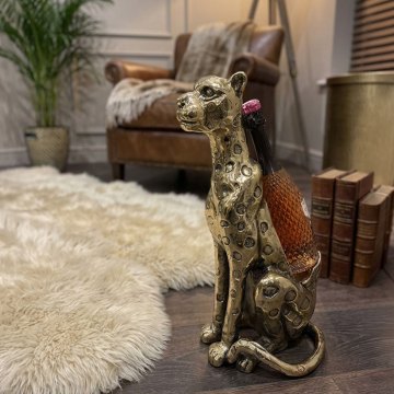 Gold Cheetah Bottle Holder