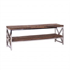 Kensington TV Bench in Stainless Steel