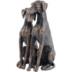 Dog Sculpture in Antique Bronze Finish