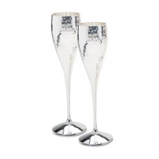 Pair of Hammered Champagne Goblets