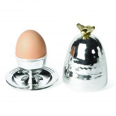 Queen Bee Egg Cup in Silver Plate Queen Bee Egg Cup in Silver Plate