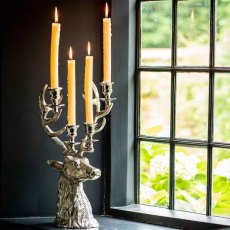 Large Stag Head Four Candle Holder