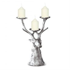 Small Stag Head Three Candle Holder