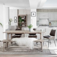 Valencia 200cm Dining Table & 186cm Bench Set
