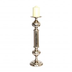 Pillar Candle Holder - Nickle Plated