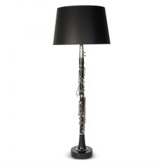 Defranco Clarinet Lamp with Black Shade