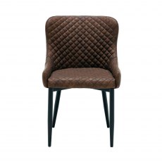 Ontario Dining Chair in Brown PU