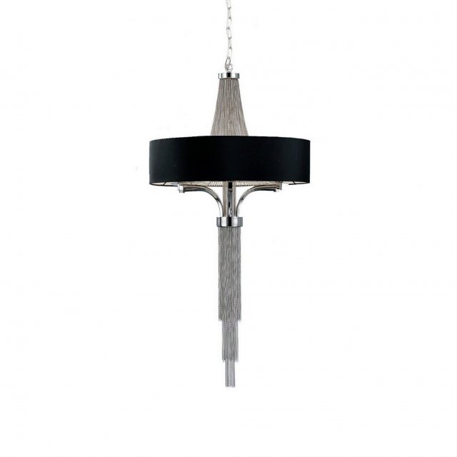 Langham Small Chandelier with Black Shade