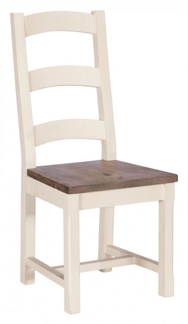 French Country Wooden Seat Dining Chair