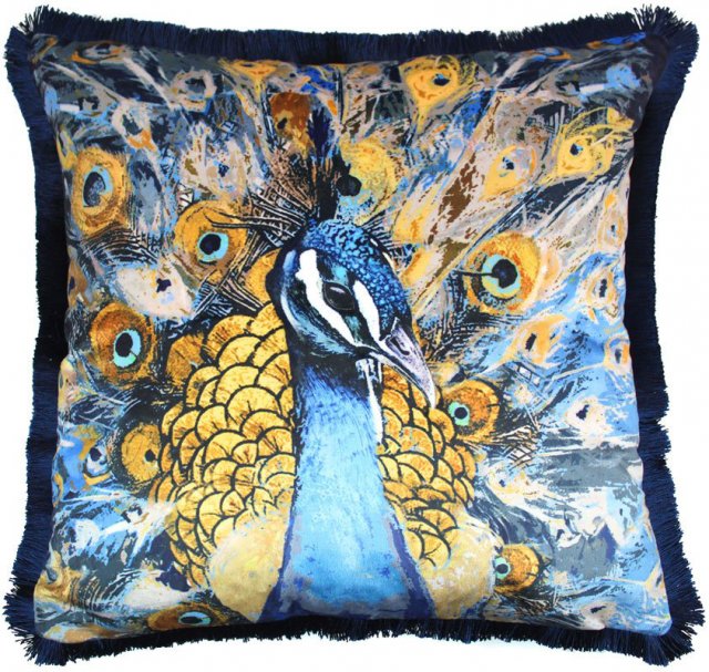 Scatter Box Quinn Velvet Square Scatter Cushion - Blue