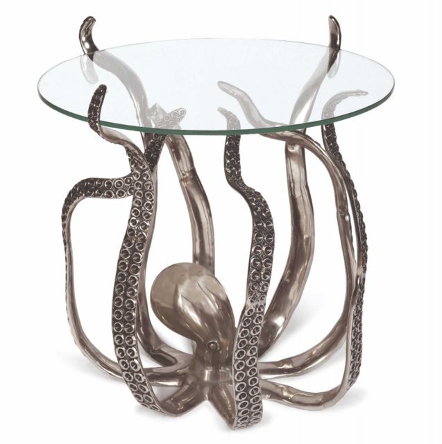 Large Octopus Occasional Table with Glass Top