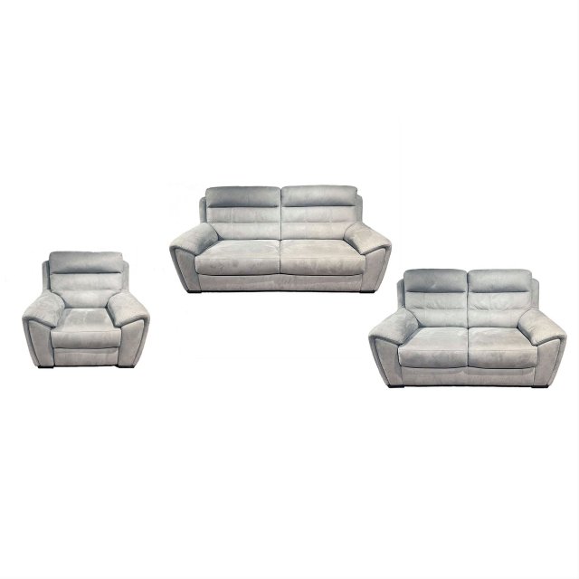 Vegas Group- 2 Seater Static Sofa, 2.5 Seater Static Sofa & Static Armchair in Dove Grey Fabric