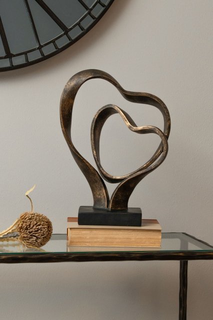 Libra Interiors Double Heart Sculpture