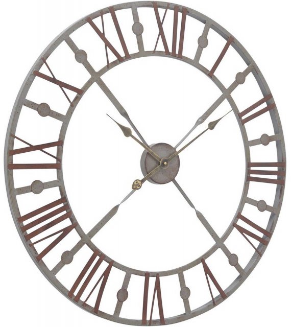 York Antique Grey Skeleton Wall Clock 73cm Diameter