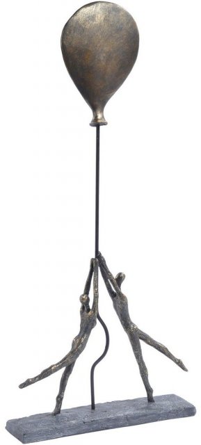 Couple With Balloon Sculpture in Antique Bronze Finish