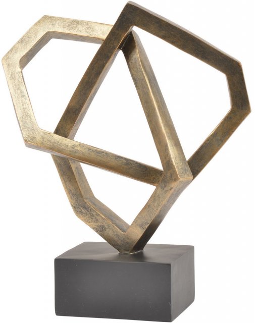 Cubist Sculpture in Antique Bronze Finish