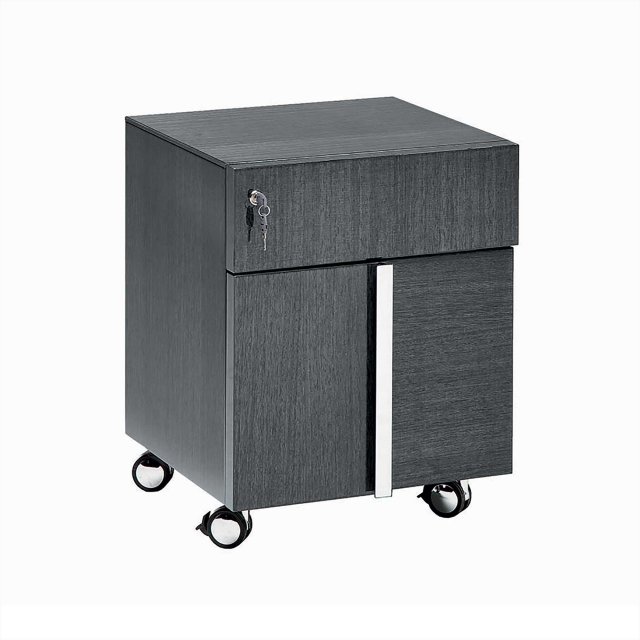 Mustique Pedestal with Two Drawers and Wheels