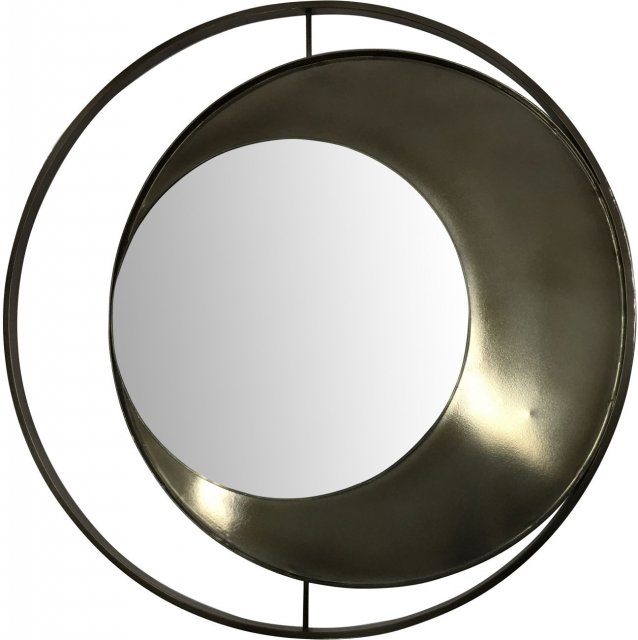 Lunar Iron Mirror In Metallic Black Nickel Finish