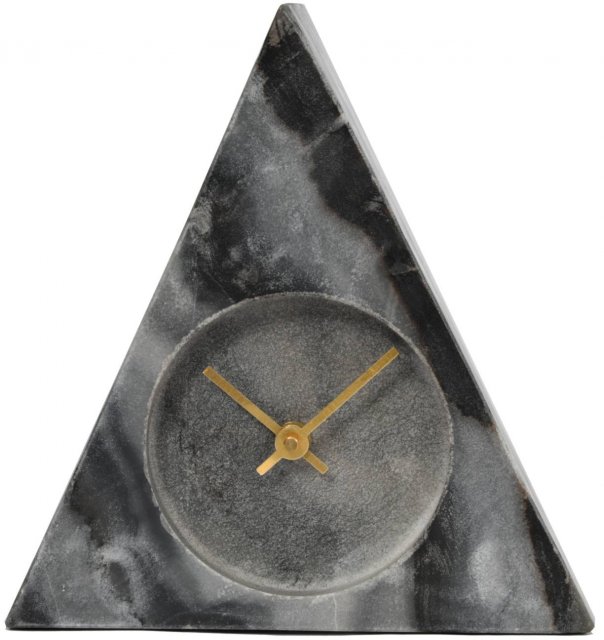 Trigon Grey Marble Mantel Clock