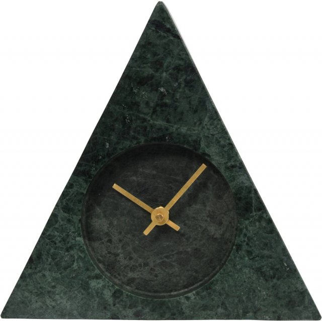 Trigon Green Marble Mantel Clock