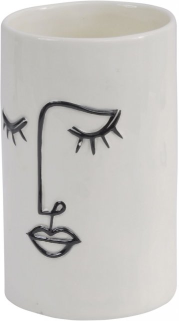 Picasso Inspired Large Face Planter in White