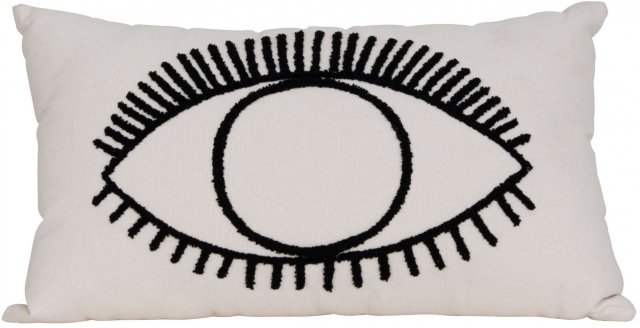 Abstract Eye Embroidered Cushion