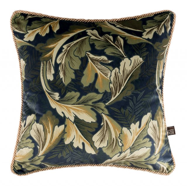 Scatter Box Cecile Square Scatter Cushion - Navy and Green